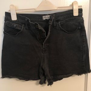 Madewell Black Denim Cutoffs
